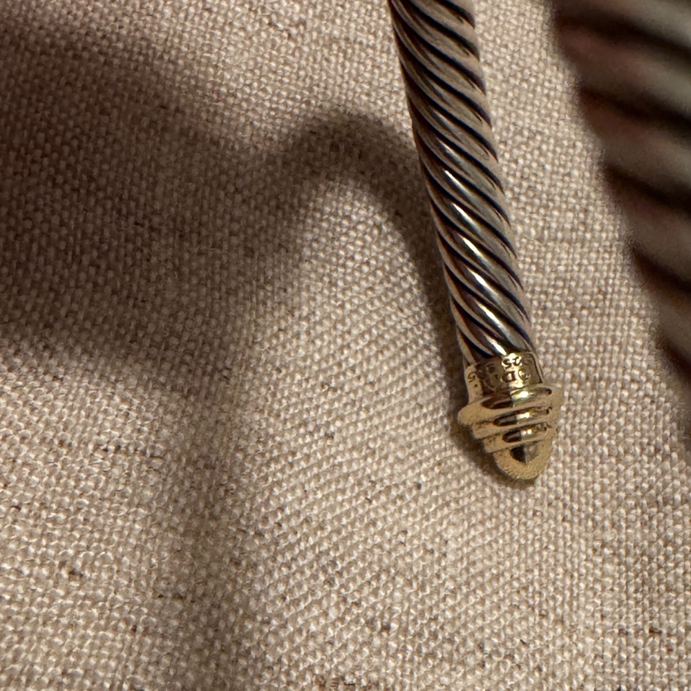 David Yurman Women’s Twisted Silver and 14k Gold Cuff - Picture 4 of 5